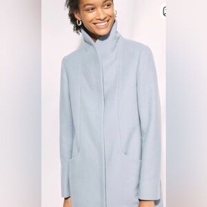 Wilfred Aritzia Wool Cashmere Cocoon Coat - Powder Blue Small